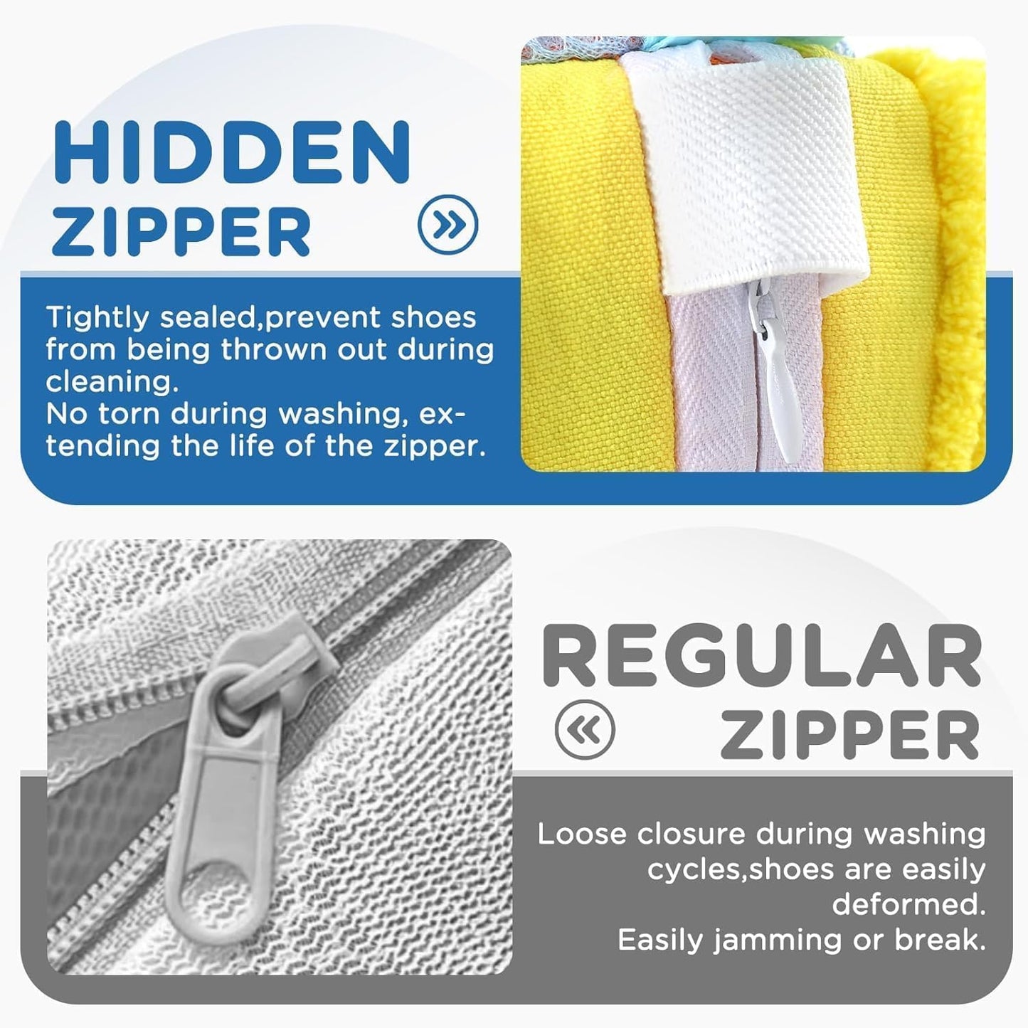 Blase Shoe Washing Machine Bag Laundry Shoe Bag for Washer & Dryer, Reusable with Durable Zipper for Sneakers & Delicates 360° Deep Cleaning Washable Laundry Organizer Bag