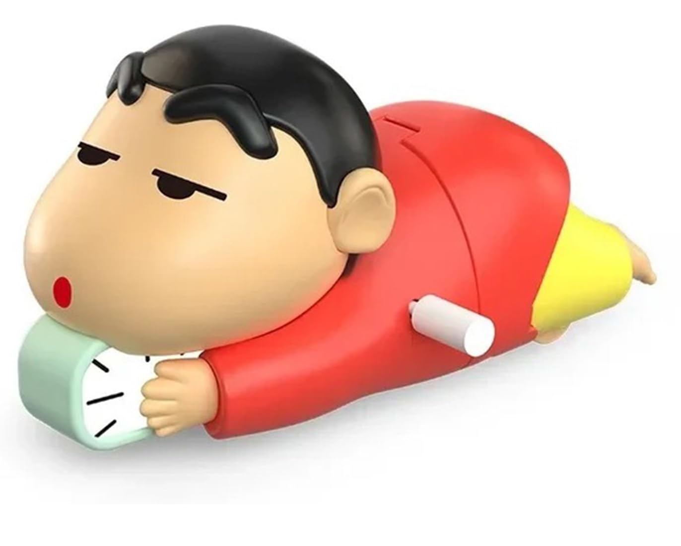 Unyks Star Shinchan Manual Clockwork Toy, 5CM Anime Character, Crawling Push Toy, Children's Birthday Gift Figure, Red and Yellow (Shinchan A)