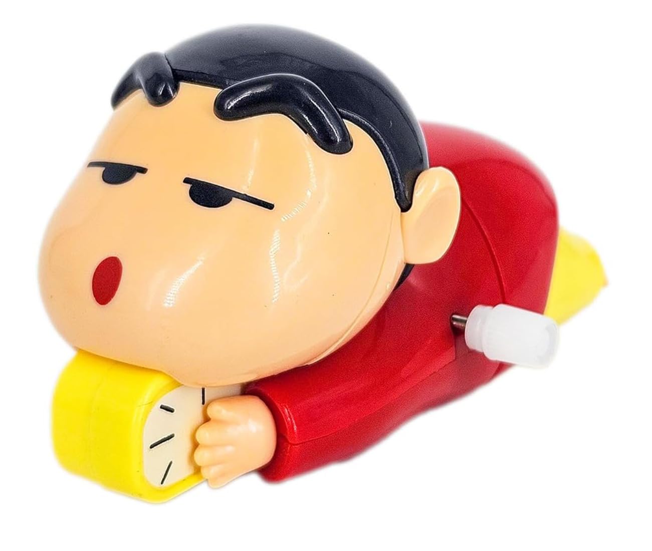 Unyks Star Shinchan Manual Clockwork Toy, 5CM Anime Character, Crawling Push Toy, Children's Birthday Gift Figure, Red and Yellow (Shinchan A)
