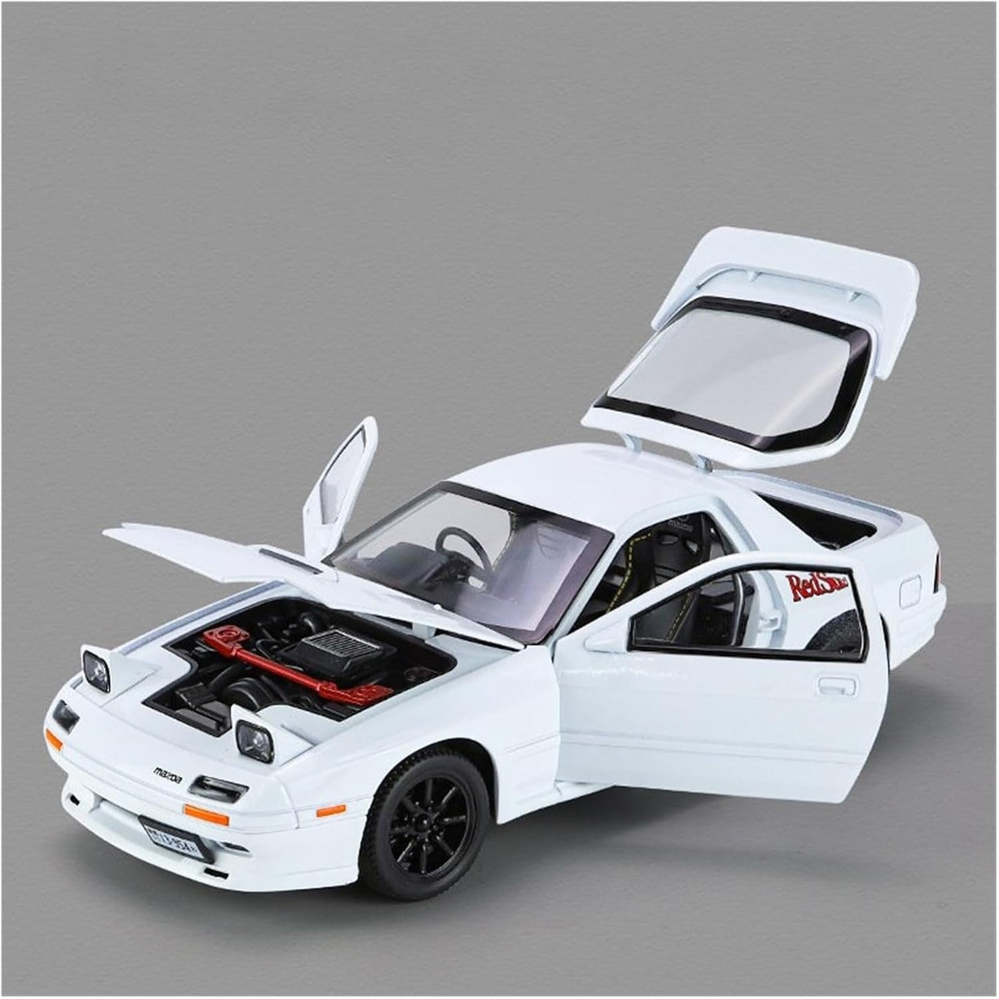 Mazda RX7 Alloy Die-cast Car with Famous popup Headlight Function Light and Music for Kids,Adults on Birthday (Mazda RX7) Colors As Per Stock