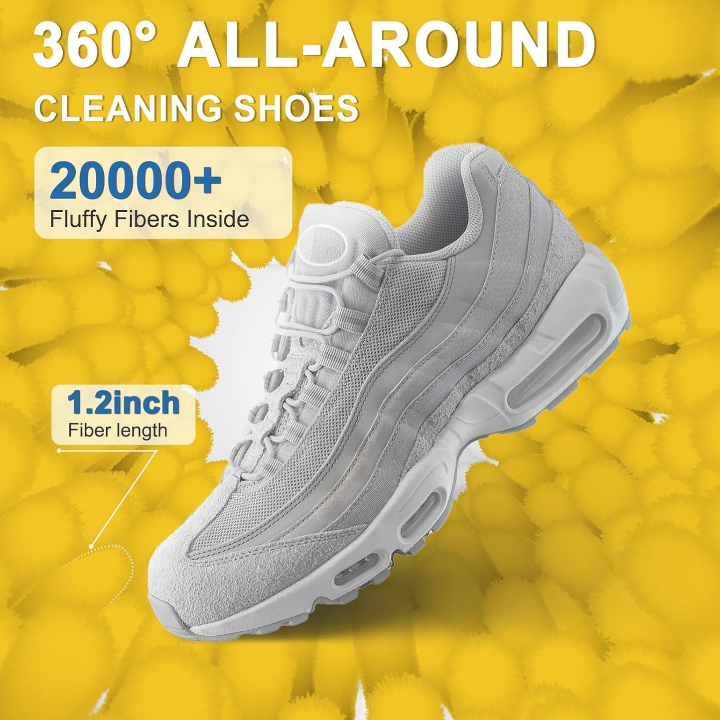 Blase Shoe Washing Machine Bag Laundry Shoe Bag for Washer & Dryer, Reusable with Durable Zipper for Sneakers & Delicates 360° Deep Cleaning Washable Laundry Organizer Bag