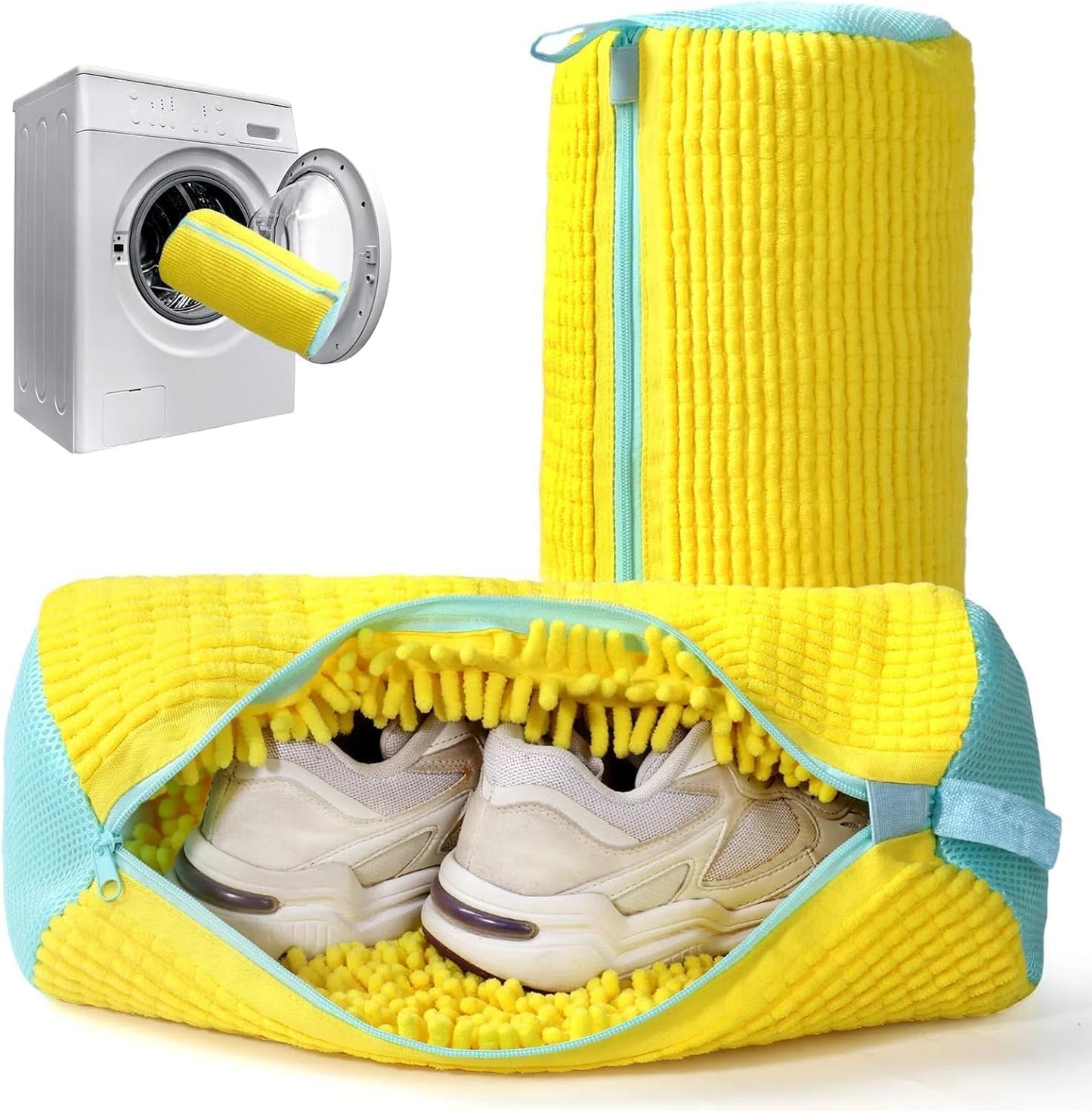 Blase Shoe Washing Machine Bag Laundry Shoe Bag for Washer & Dryer, Reusable with Durable Zipper for Sneakers & Delicates 360° Deep Cleaning Washable Laundry Organizer Bag